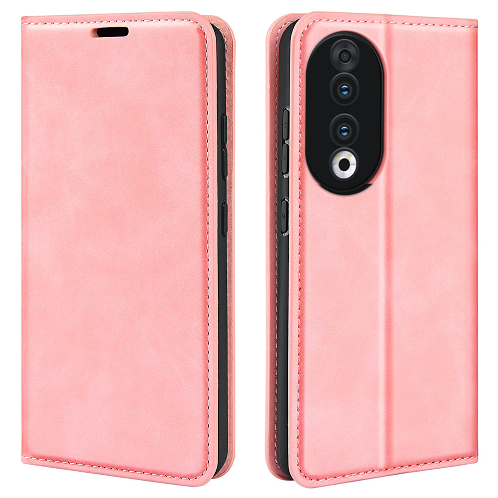 For Honor 90 Wallet Flip Cell Phone Case Skin-touch Stand Shockproof PU Leather Cover