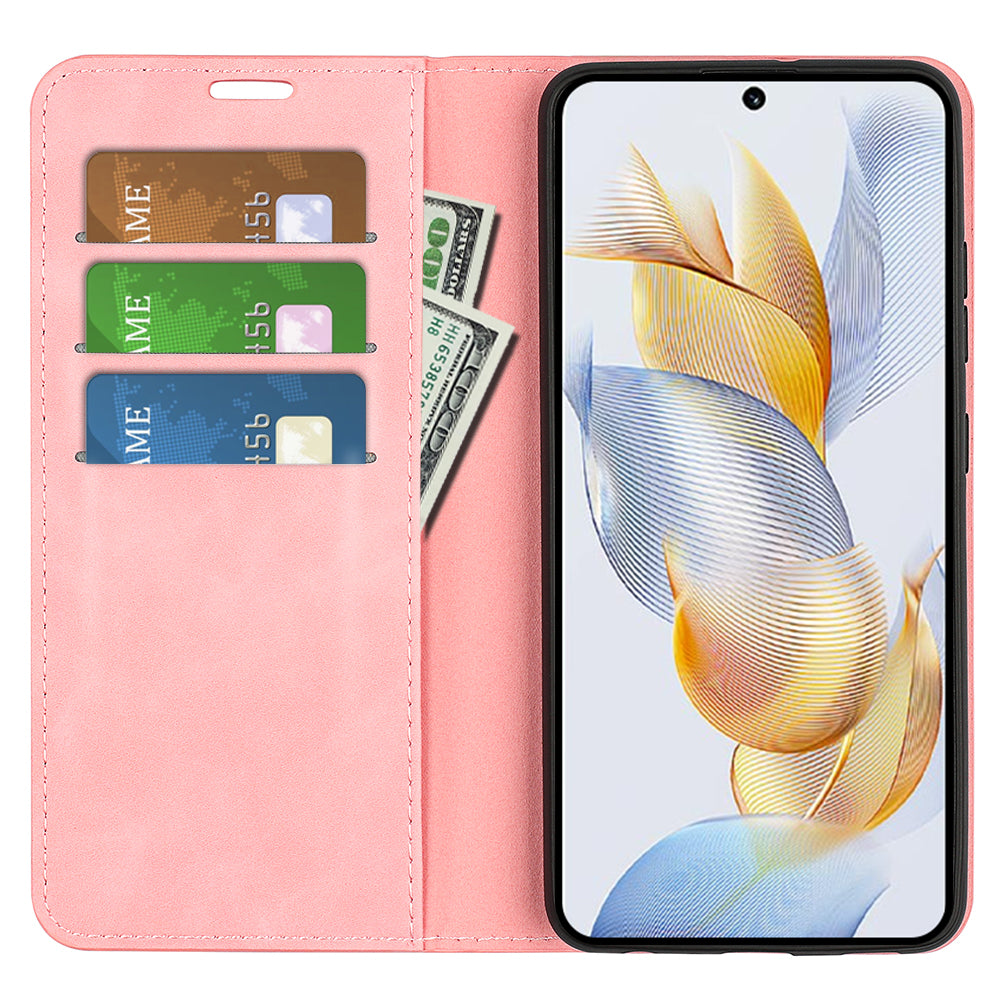 For Honor 90 Wallet Flip Cell Phone Case Skin-touch Stand Shockproof PU Leather Cover