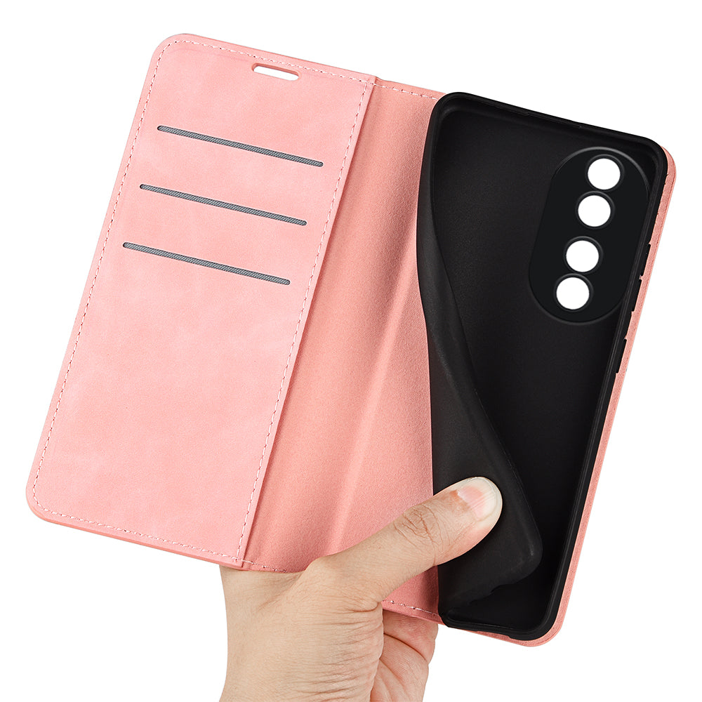 For Honor 90 Wallet Flip Cell Phone Case Skin-touch Stand Shockproof PU Leather Cover