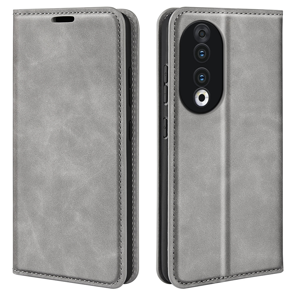 For Honor 90 Wallet Flip Cell Phone Case Skin-touch Stand Shockproof PU Leather Cover