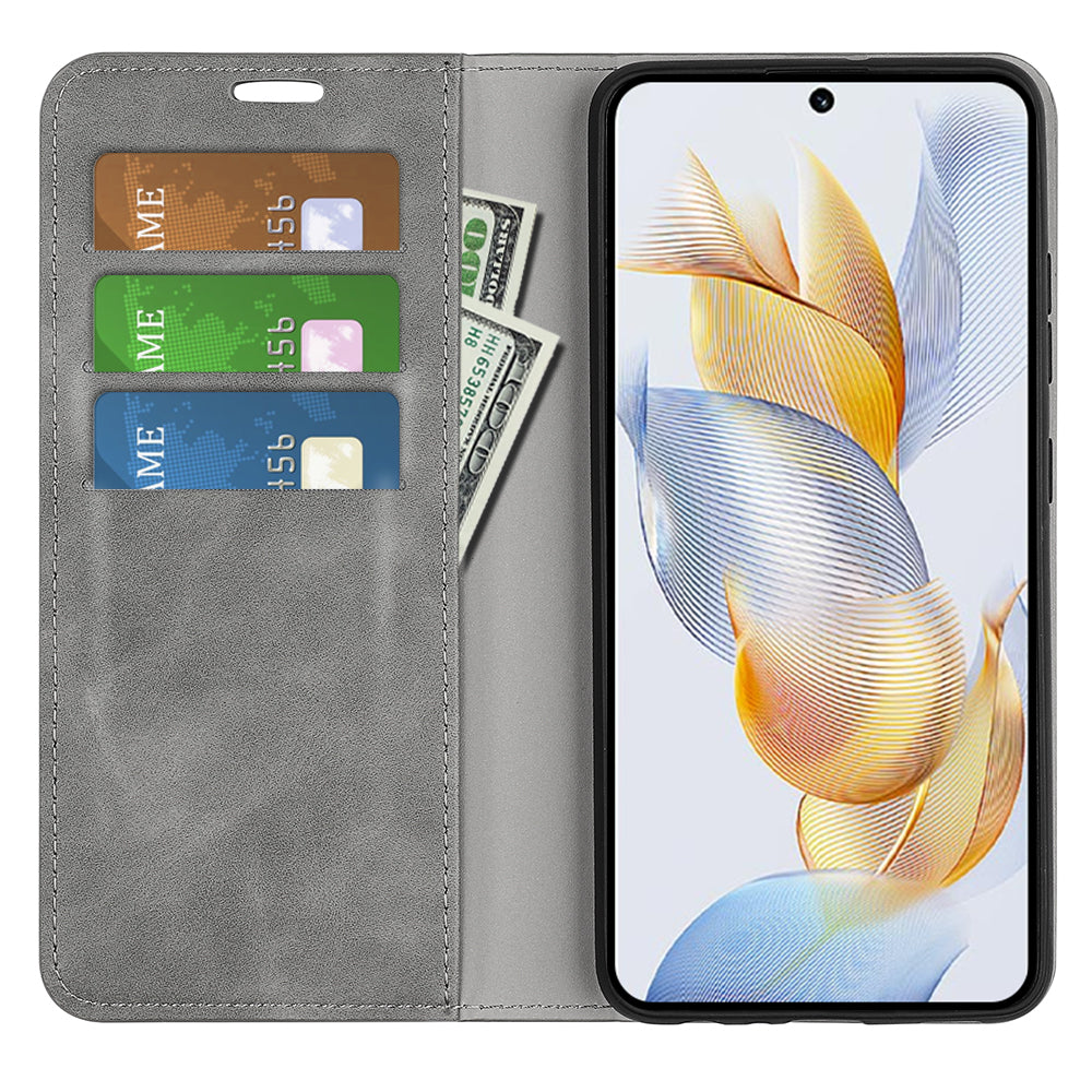For Honor 90 Wallet Flip Cell Phone Case Skin-touch Stand Shockproof PU Leather Cover