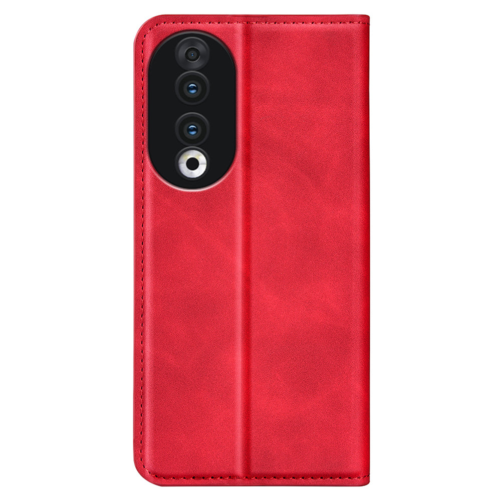 For Honor 90 Wallet Flip Cell Phone Case Skin-touch Stand Shockproof PU Leather Cover