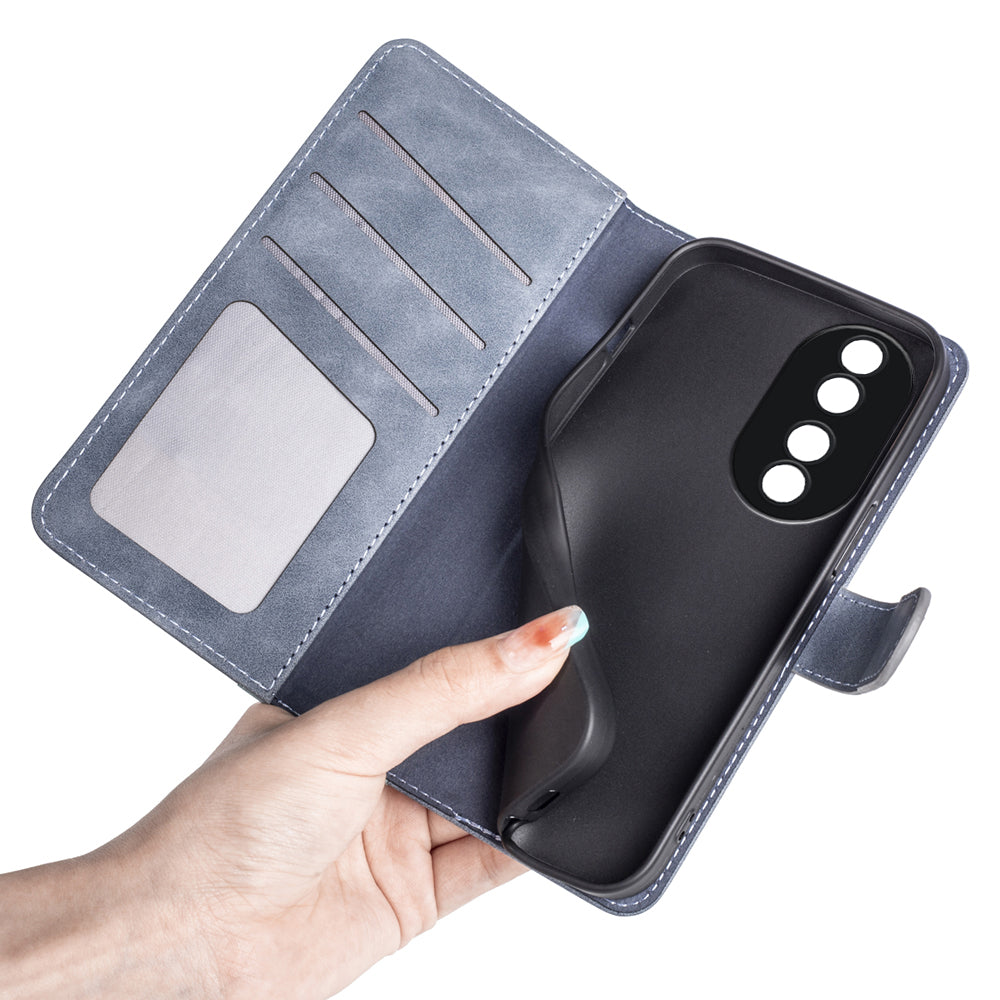 For Honor 90 PU Leather Wallet Phone Cover Dual-color Splicing Stand Cell Phone Case