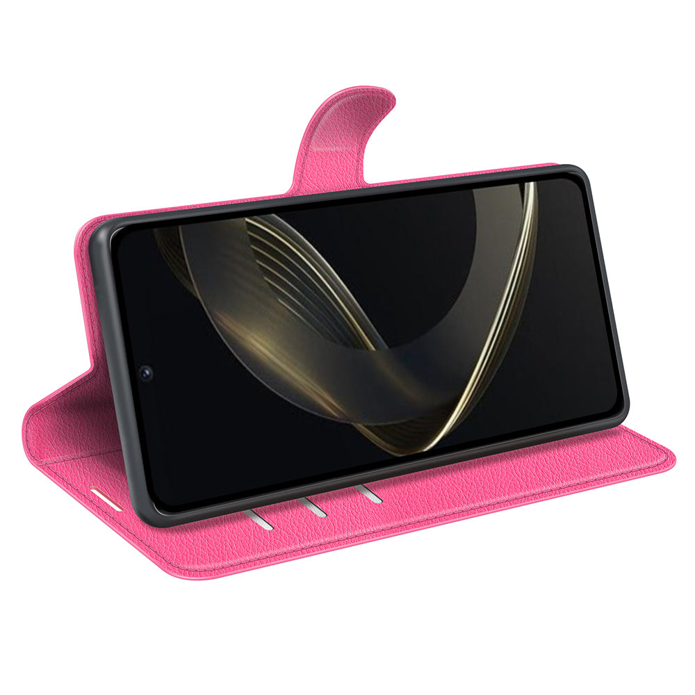 For Huawei nova 11 Wallet Cover Litchi Texture Anti-Scratch Shell Stand Mobile Phone PU Leather Case