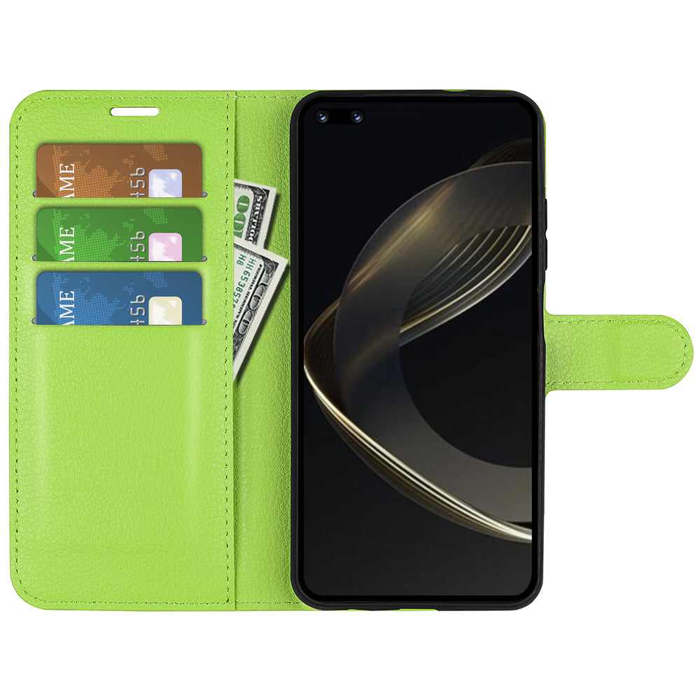 For Huawei nova 11 Pro / nova 11 Ultra Dustproof Phone Cover TPU + PU Leather Litchi Texture Phone Stand Case Wallet