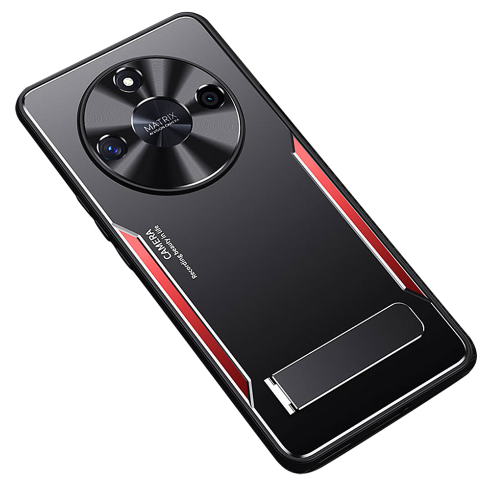 For Honor X50 Kickstand Phone Case Aluminum Alloy + TPU Protective Phone Cover