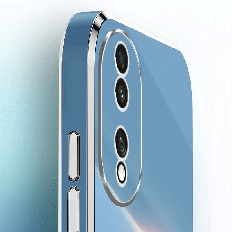 XINLI For Honor 90 Electroplated TPU Back Cover Anti-scratch Phone Case with Ring Kickstand