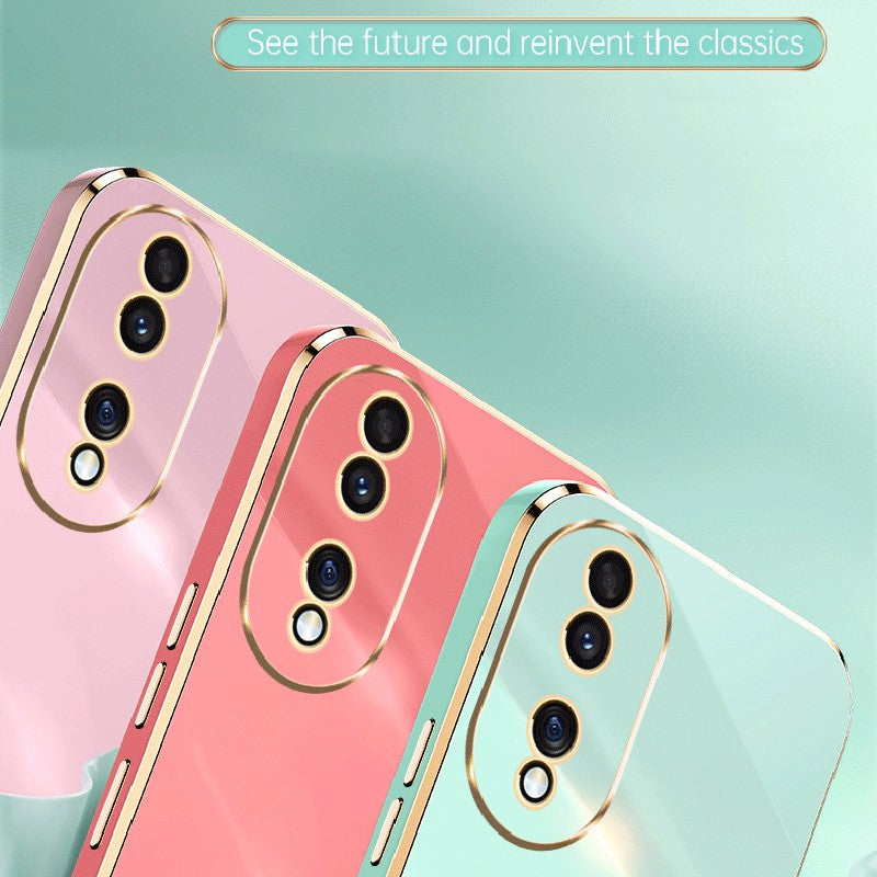 XINLI For Honor 90 Electroplated TPU Back Cover Anti-scratch Phone Case with Ring Kickstand