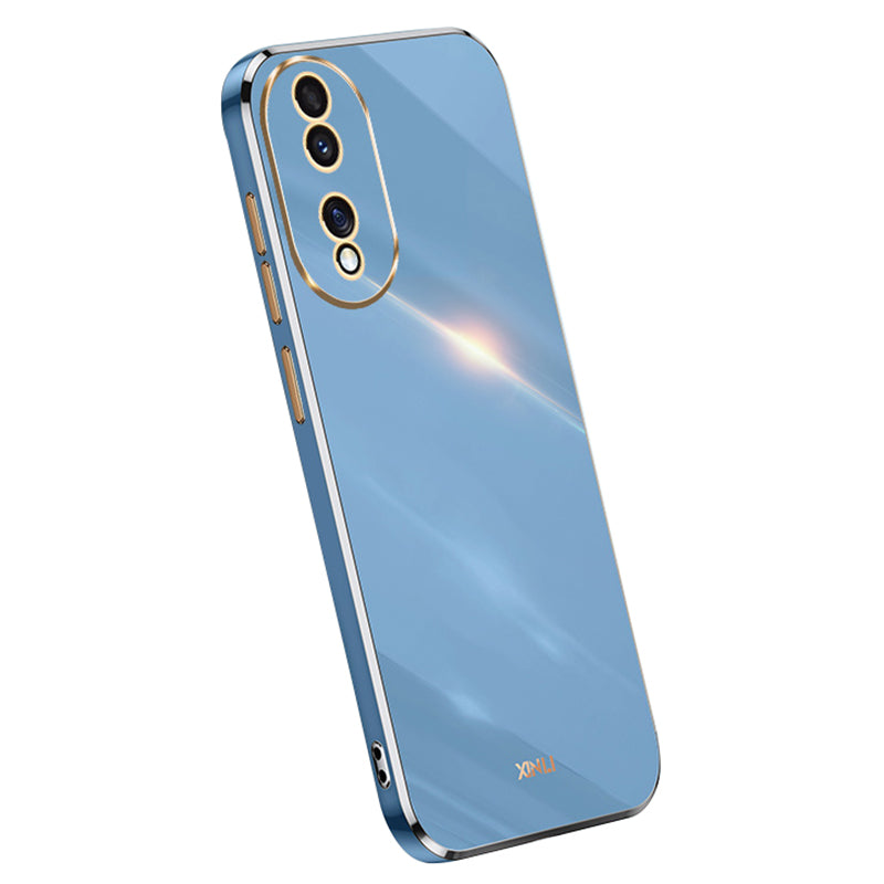 XINLI For Honor 90 Shockproof Phone Case Precise Lens Cut-out TPU Electroplated Cover