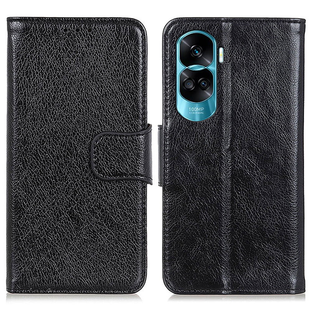 For Honor 90 Lite 5G / X50i 5G Fall Proof Nappa Texture Split Leather Wallet Case Phone Cover with Stand