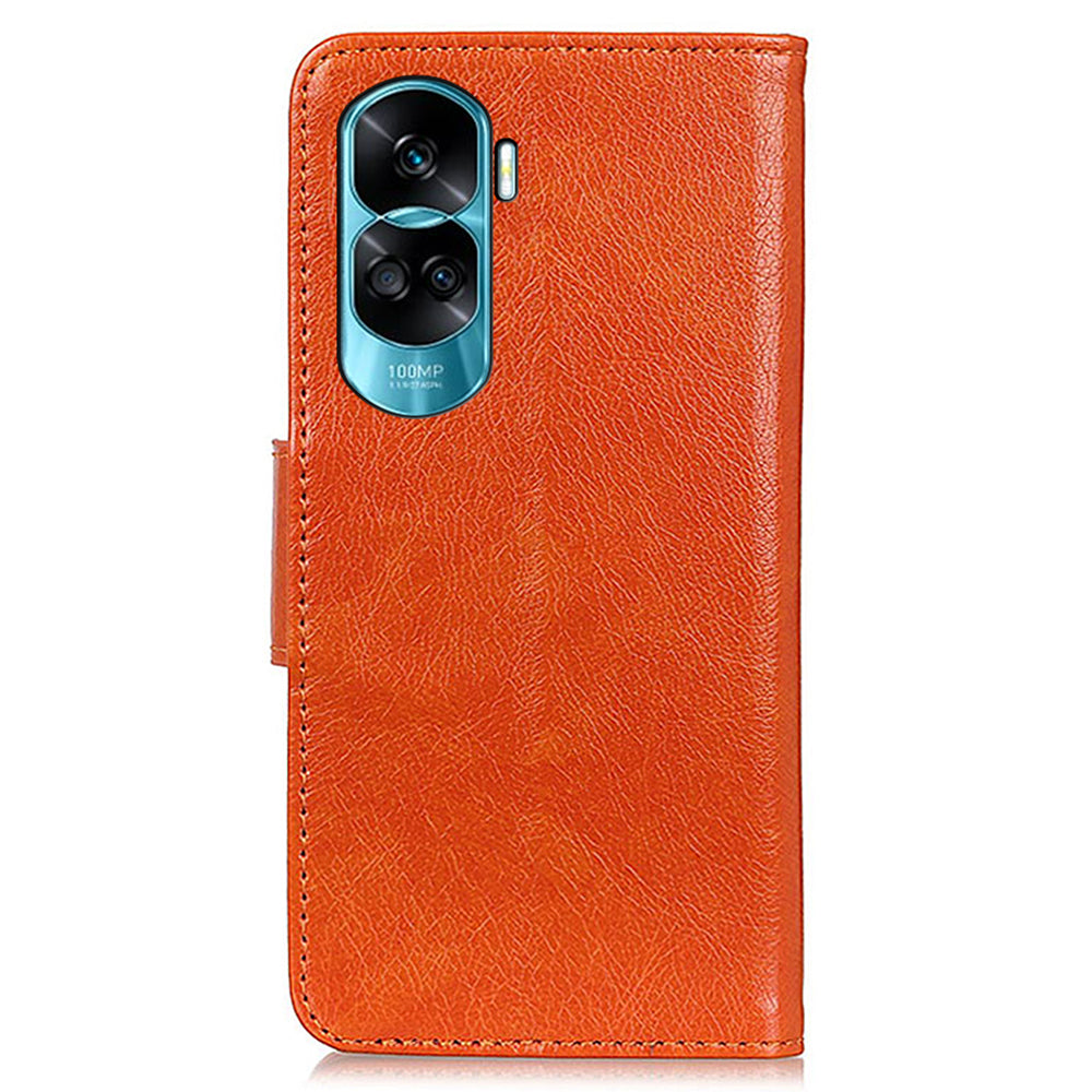 For Honor 90 Lite 5G / X50i 5G Fall Proof Nappa Texture Split Leather Wallet Case Phone Cover with Stand
