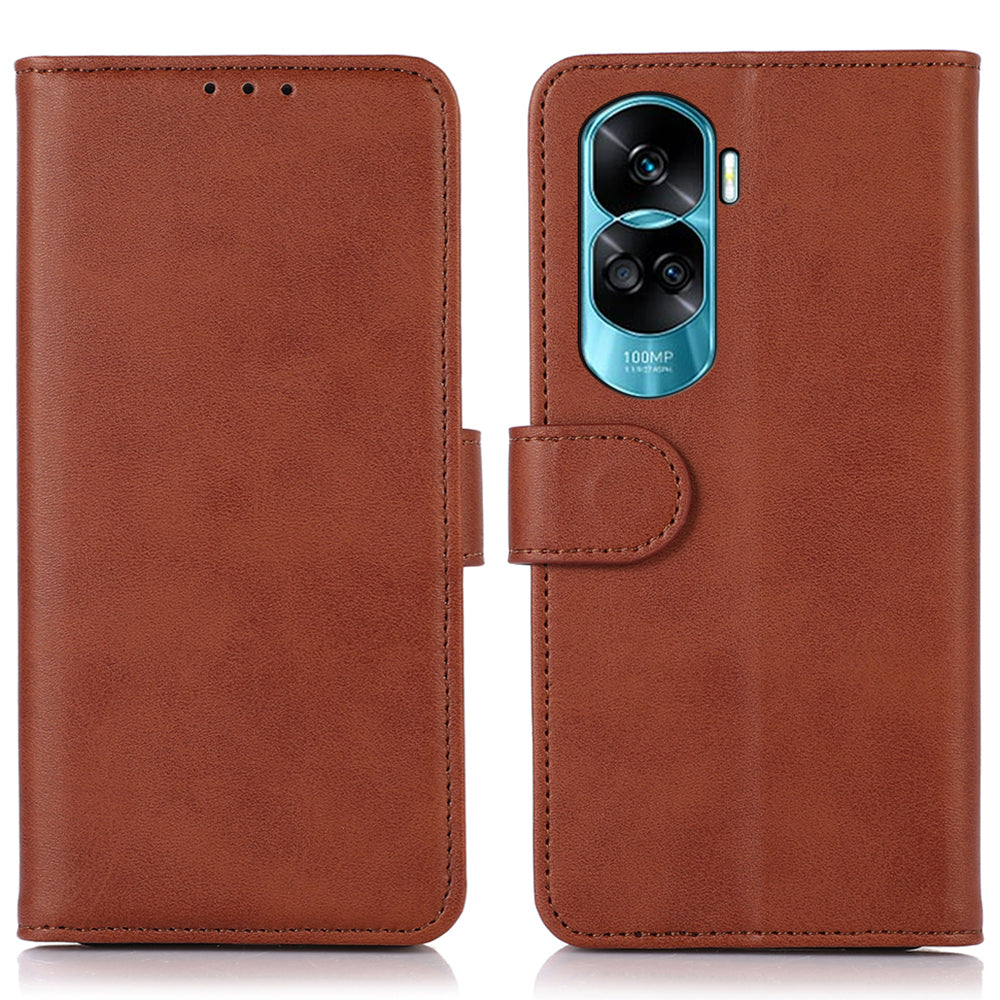 For Honor 90 Lite 5G / X50i 5G Cowhide Texture Phone Wallet Case Phone Stand PU Leather Cover