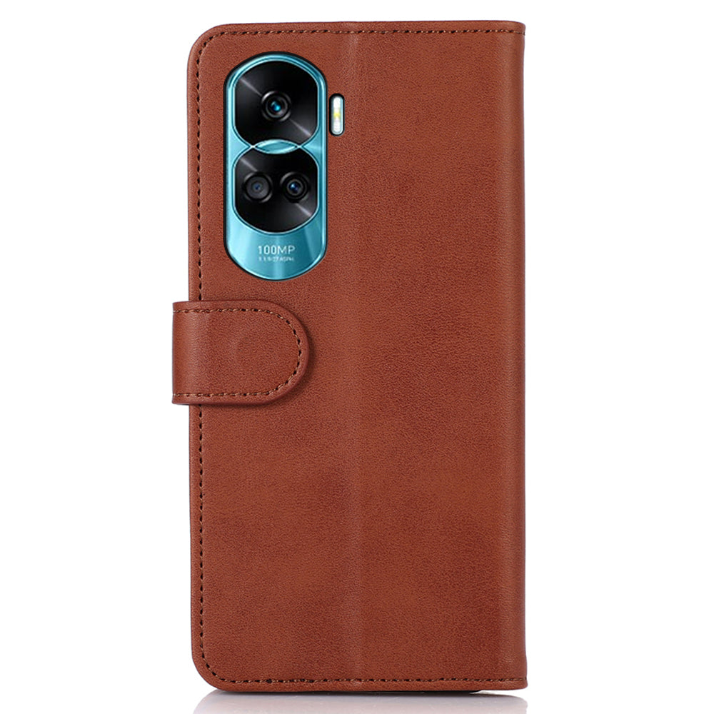 For Honor 90 Lite 5G / X50i 5G Cowhide Texture Phone Wallet Case Phone Stand PU Leather Cover
