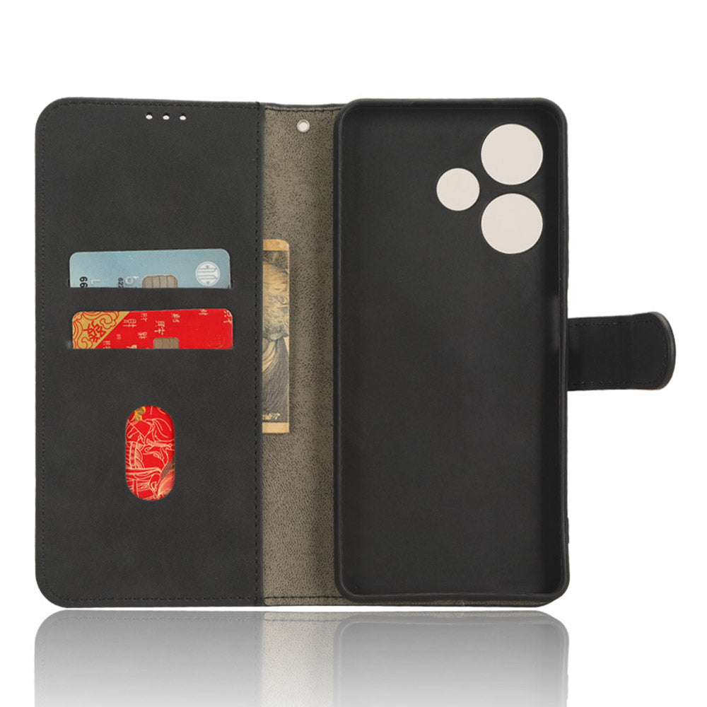For Infinix Hot 30 TPU + PU Leather Skin-touch Phone Case Wallet Anti-drop Cell Phone Cover