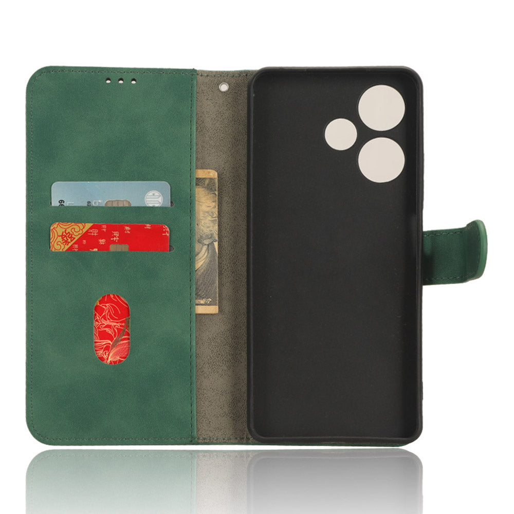 For Infinix Hot 30 TPU + PU Leather Skin-touch Phone Case Wallet Anti-drop Cell Phone Cover