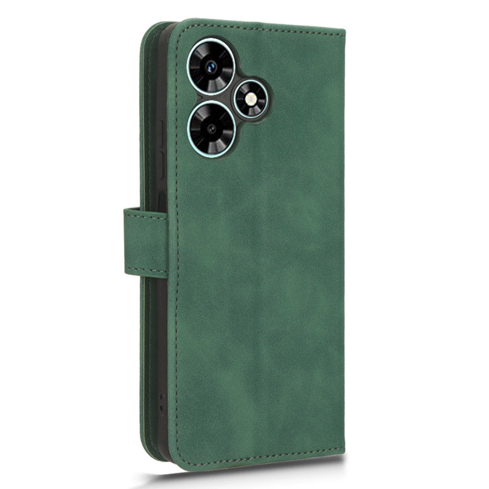 For Infinix Hot 30 TPU + PU Leather Skin-touch Phone Case Wallet Anti-drop Cell Phone Cover