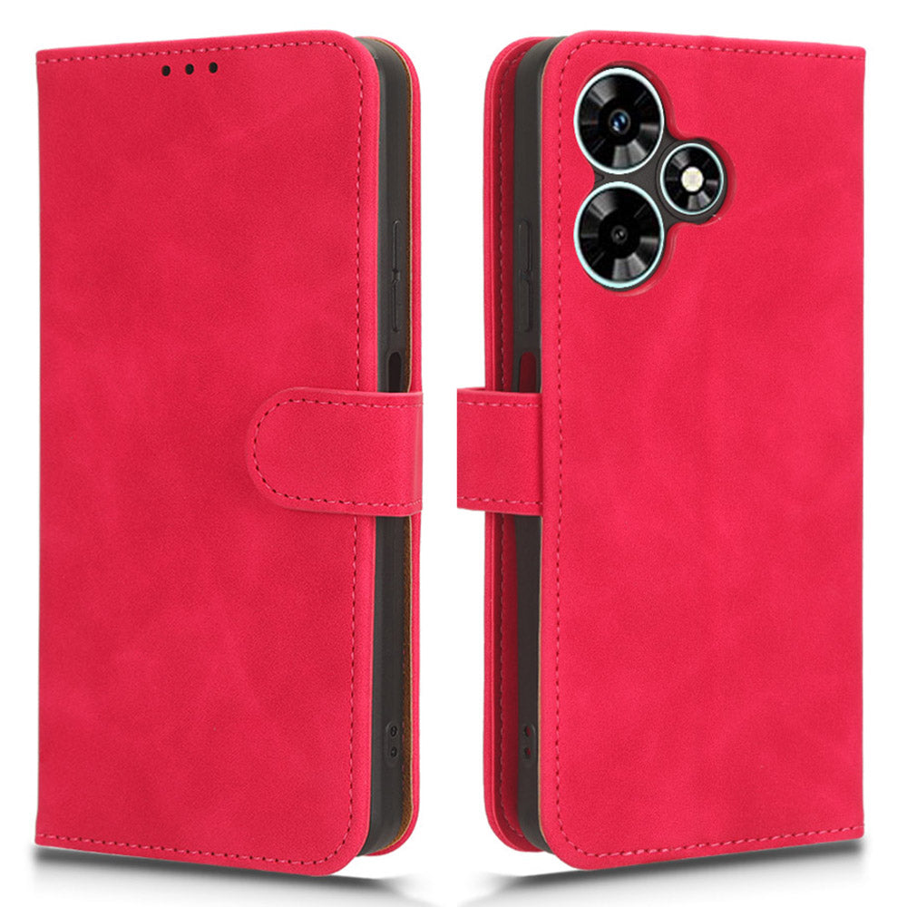 For Infinix Hot 30 TPU + PU Leather Skin-touch Phone Case Wallet Anti-drop Cell Phone Cover