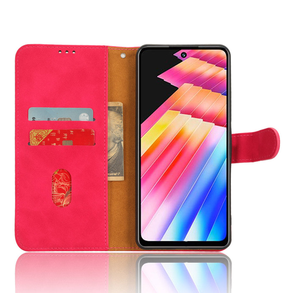 For Infinix Hot 30 TPU + PU Leather Skin-touch Phone Case Wallet Anti-drop Cell Phone Cover