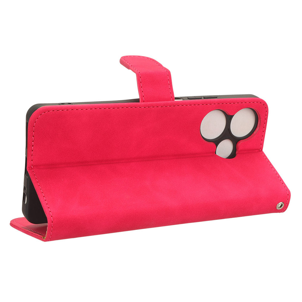 For Infinix Hot 30 TPU + PU Leather Skin-touch Phone Case Wallet Anti-drop Cell Phone Cover