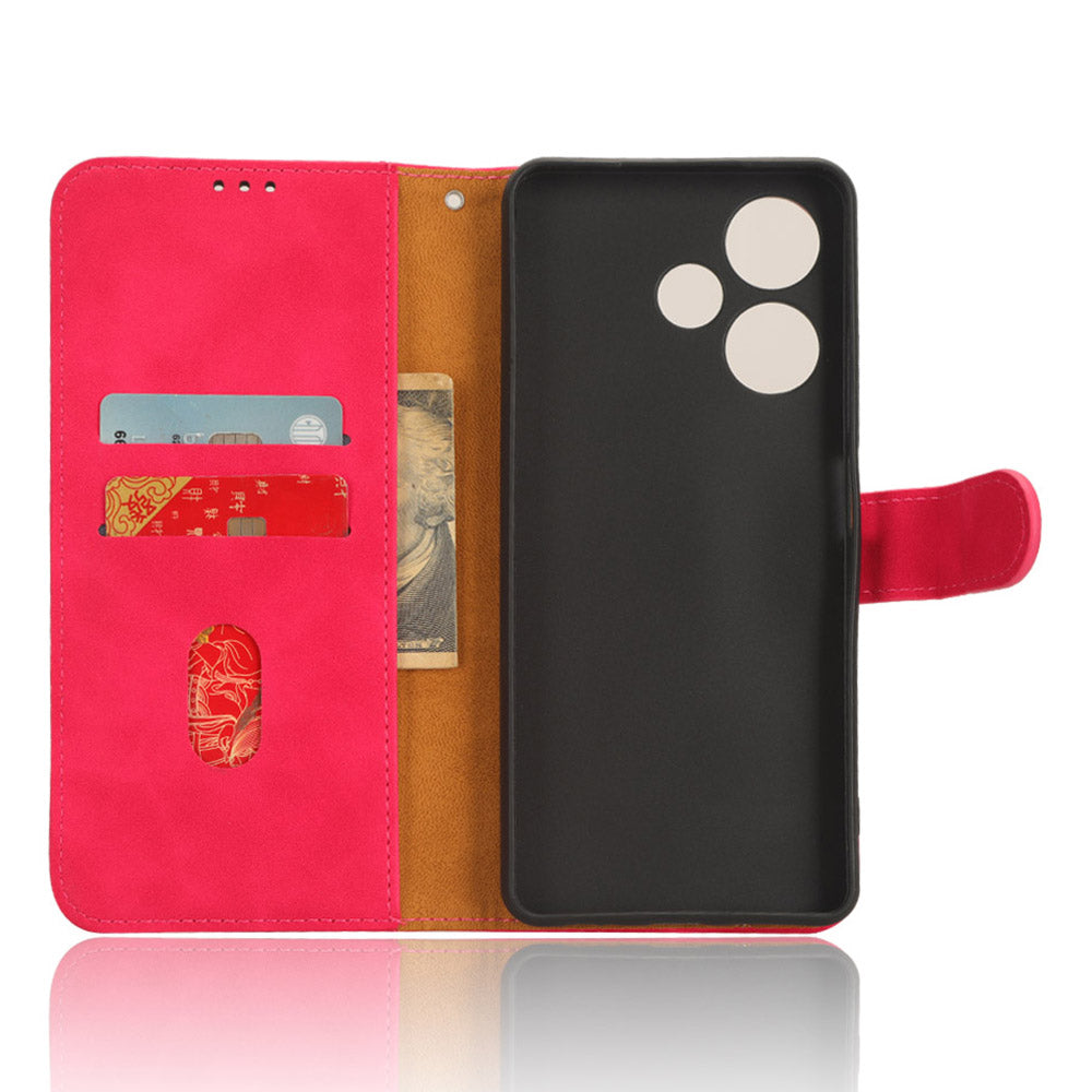 For Infinix Hot 30 TPU + PU Leather Skin-touch Phone Case Wallet Anti-drop Cell Phone Cover