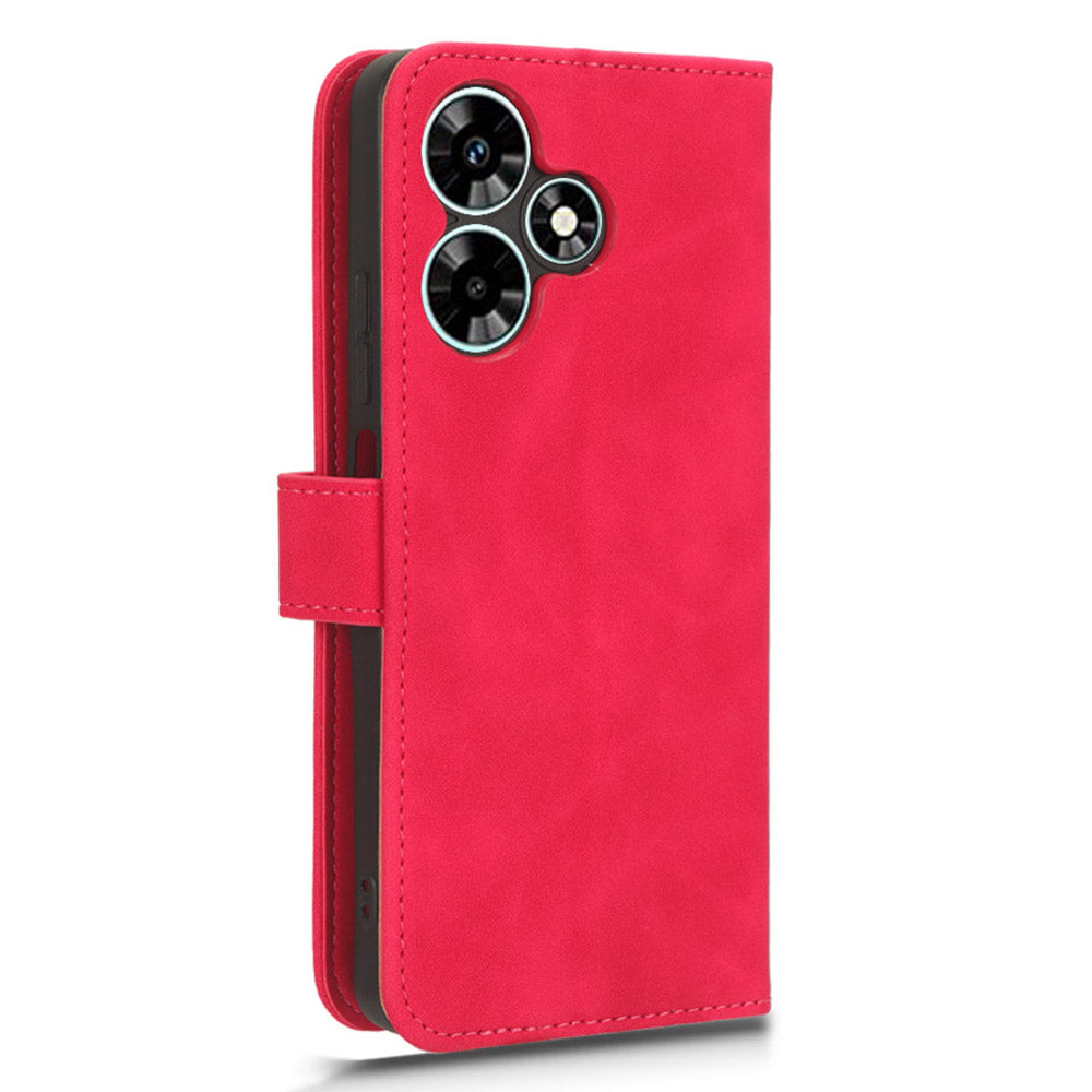 For Infinix Hot 30 TPU + PU Leather Skin-touch Phone Case Wallet Anti-drop Cell Phone Cover
