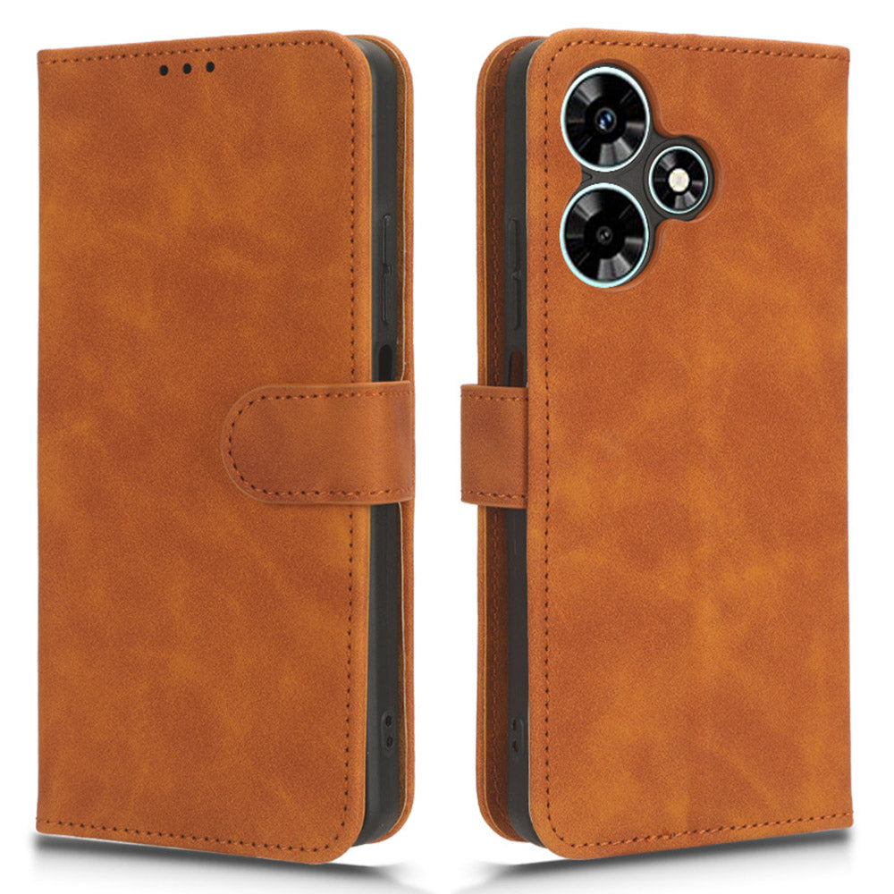 For Infinix Hot 30 TPU + PU Leather Skin-touch Phone Case Wallet Anti-drop Cell Phone Cover