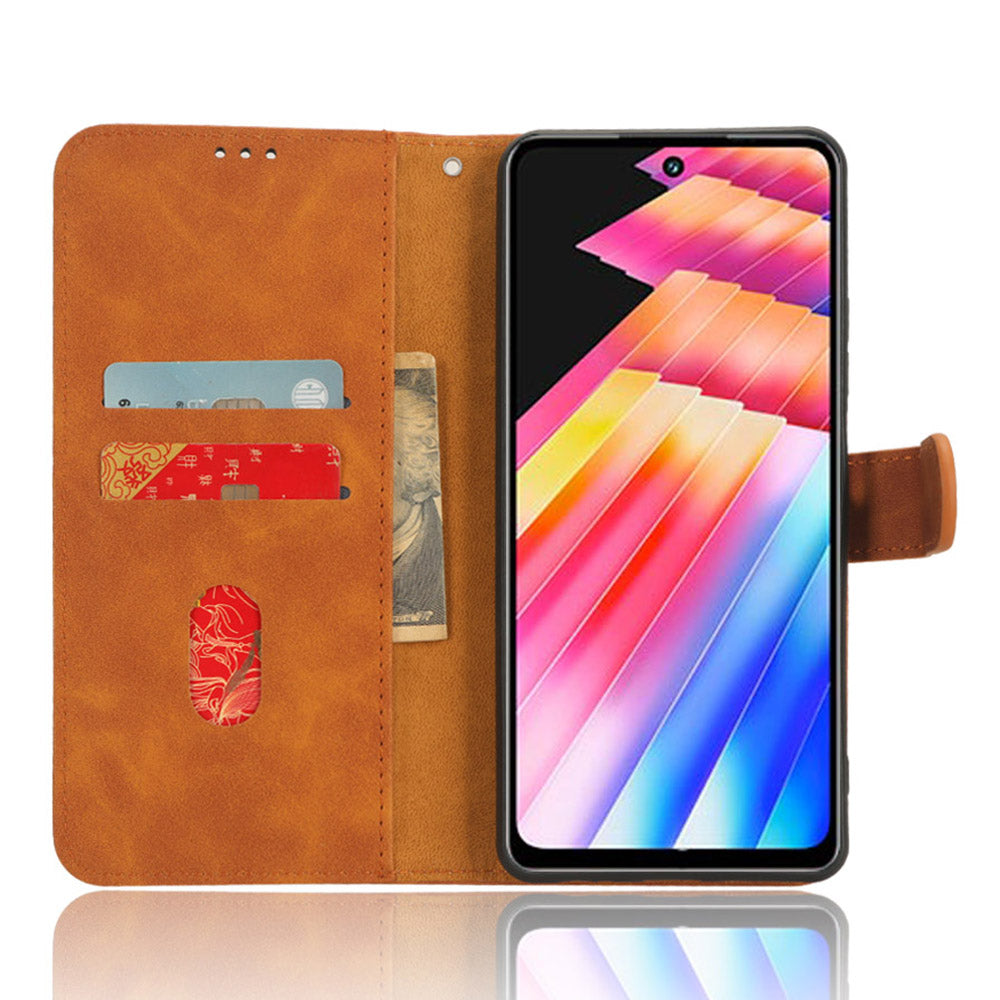 For Infinix Hot 30 TPU + PU Leather Skin-touch Phone Case Wallet Anti-drop Cell Phone Cover