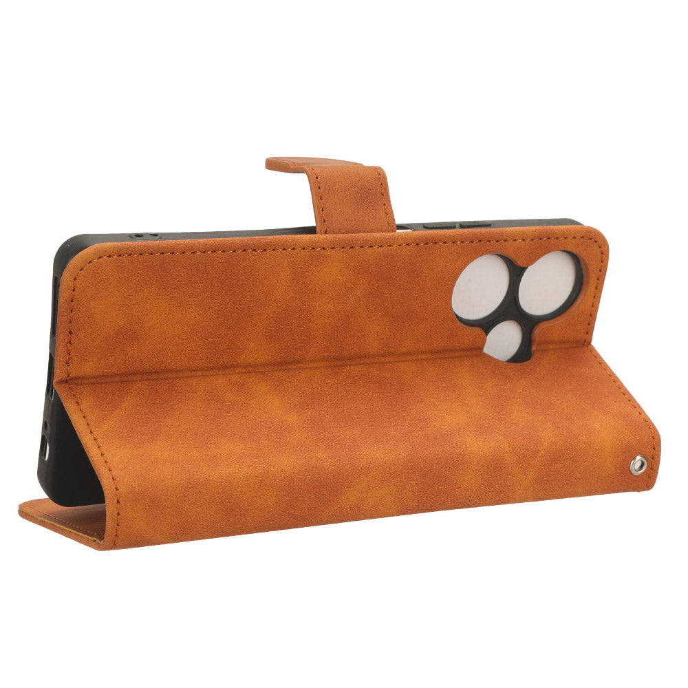 For Infinix Hot 30 TPU + PU Leather Skin-touch Phone Case Wallet Anti-drop Cell Phone Cover