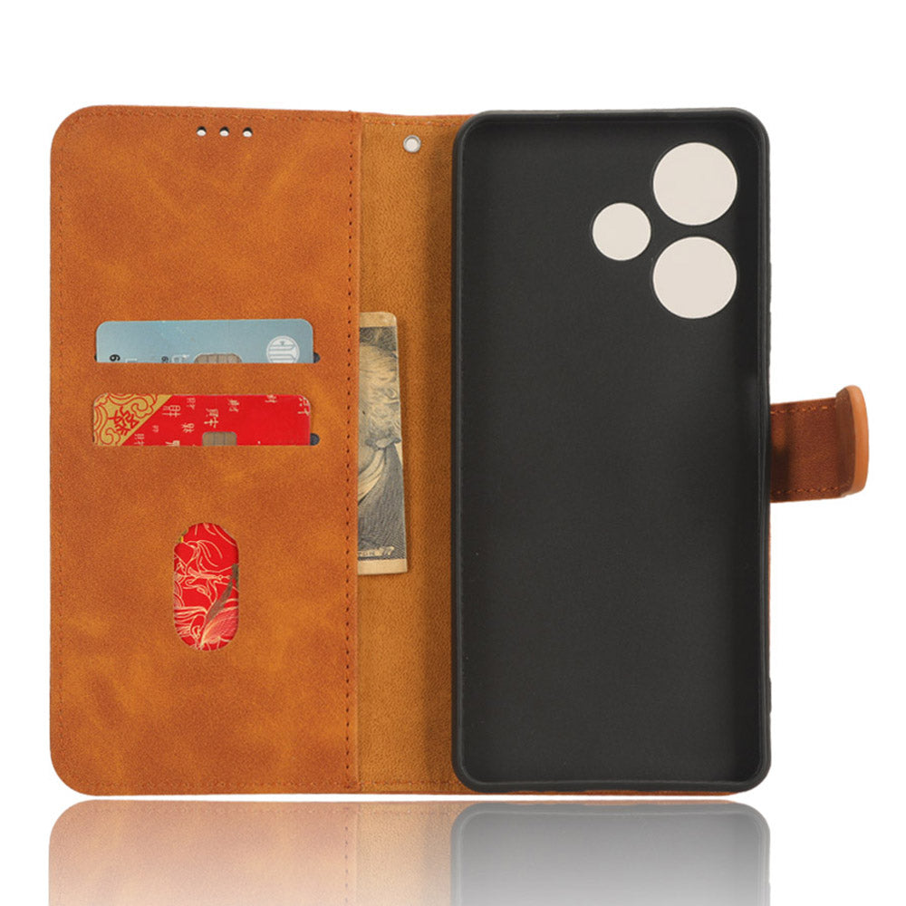 For Infinix Hot 30 TPU + PU Leather Skin-touch Phone Case Wallet Anti-drop Cell Phone Cover