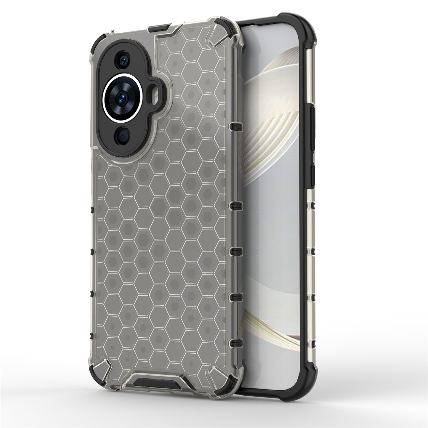 For Huawei nova 11 Anti-drop TPU+PC Phone Case Honeycomb Texture Cell Phone Cover