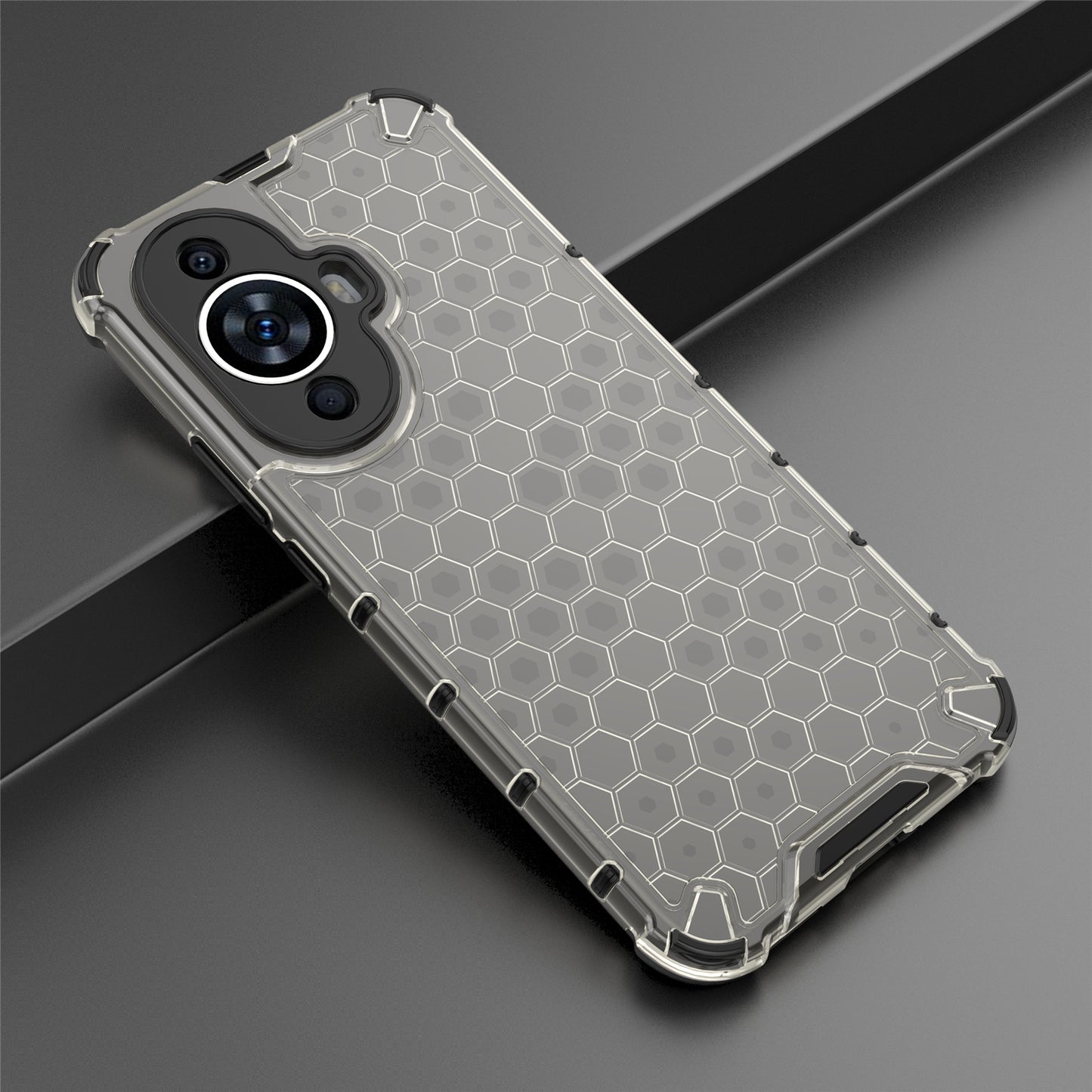 For Huawei nova 11 Anti-drop TPU+PC Phone Case Honeycomb Texture Cell Phone Cover