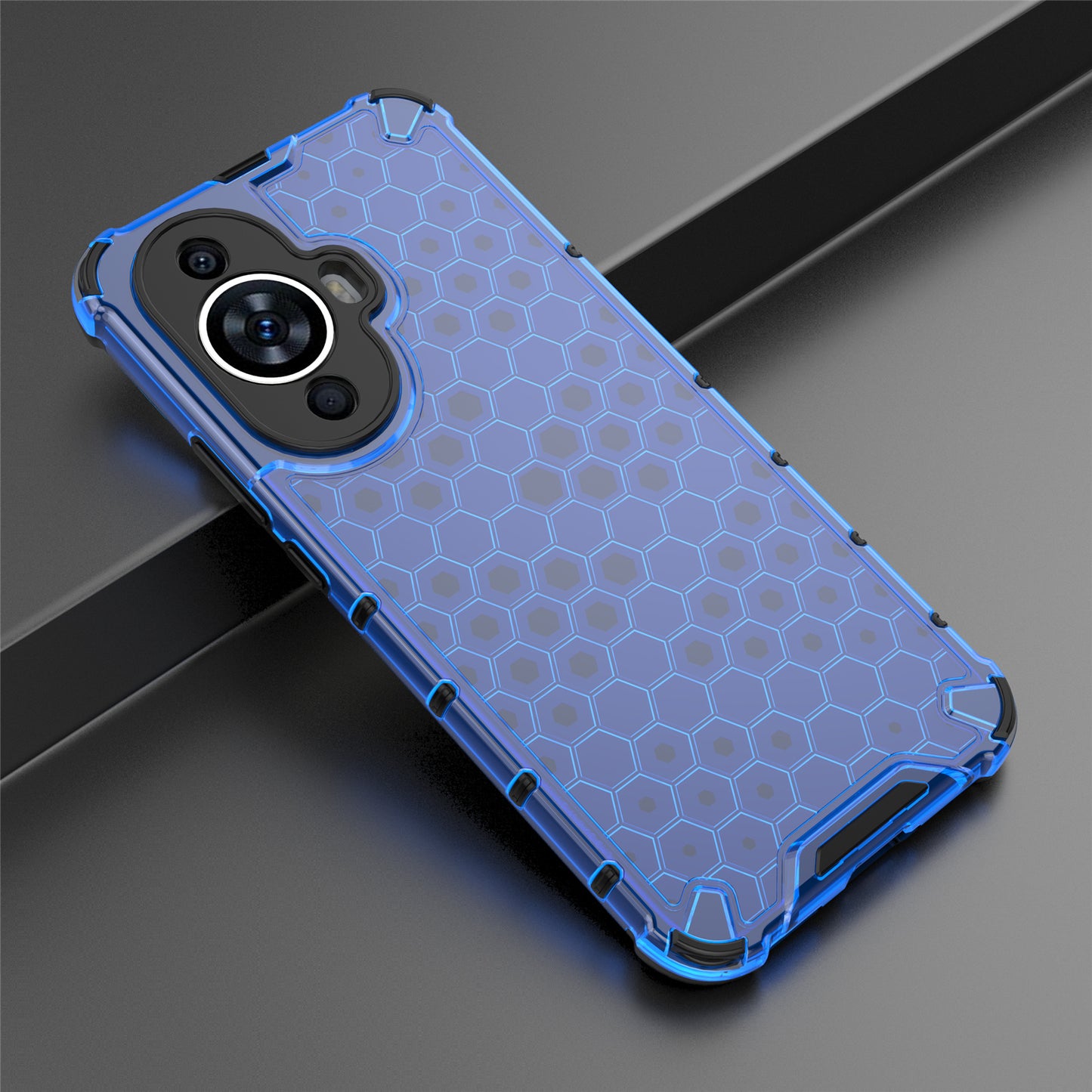 For Huawei nova 11 Anti-drop TPU+PC Phone Case Honeycomb Texture Cell Phone Cover