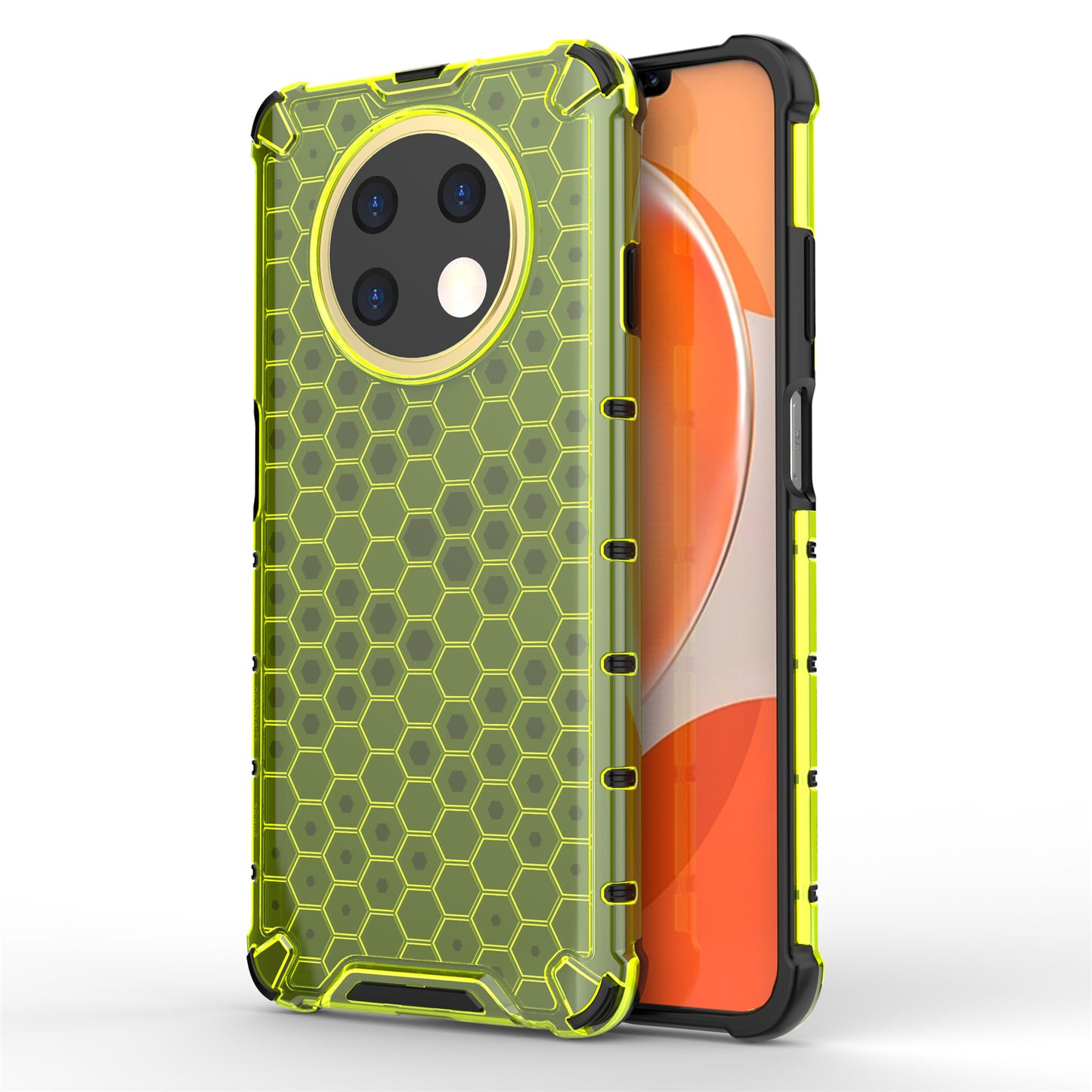 For Huawei nova Y91 4G TPU+PC Protective Phone Case Honeycomb Texture Phone Cover