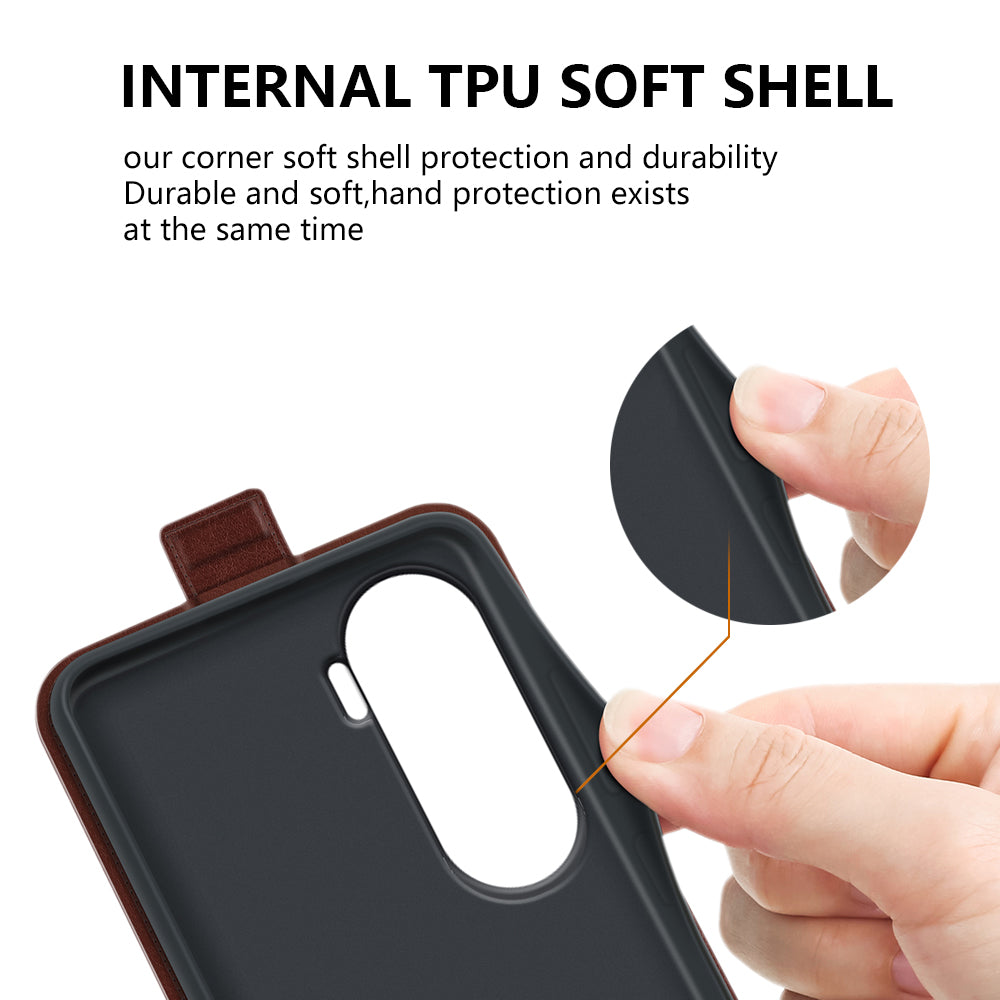 For Honor 90 Lite 5G / X50i 5G PU Leather Phone Case Vertical Flip Protective Phone Cover with Card Slot