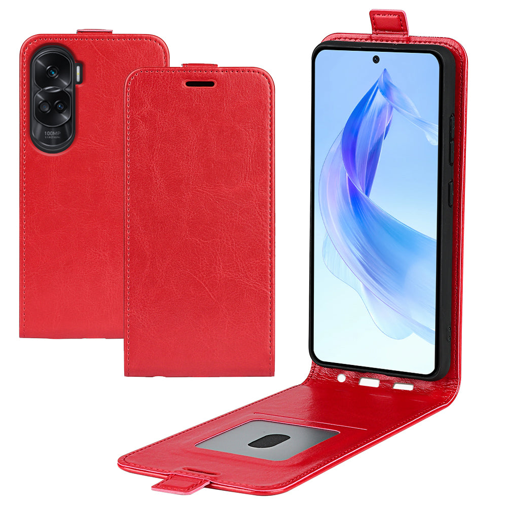 For Honor 90 Lite 5G / X50i 5G PU Leather Phone Case Vertical Flip Protective Phone Cover with Card Slot