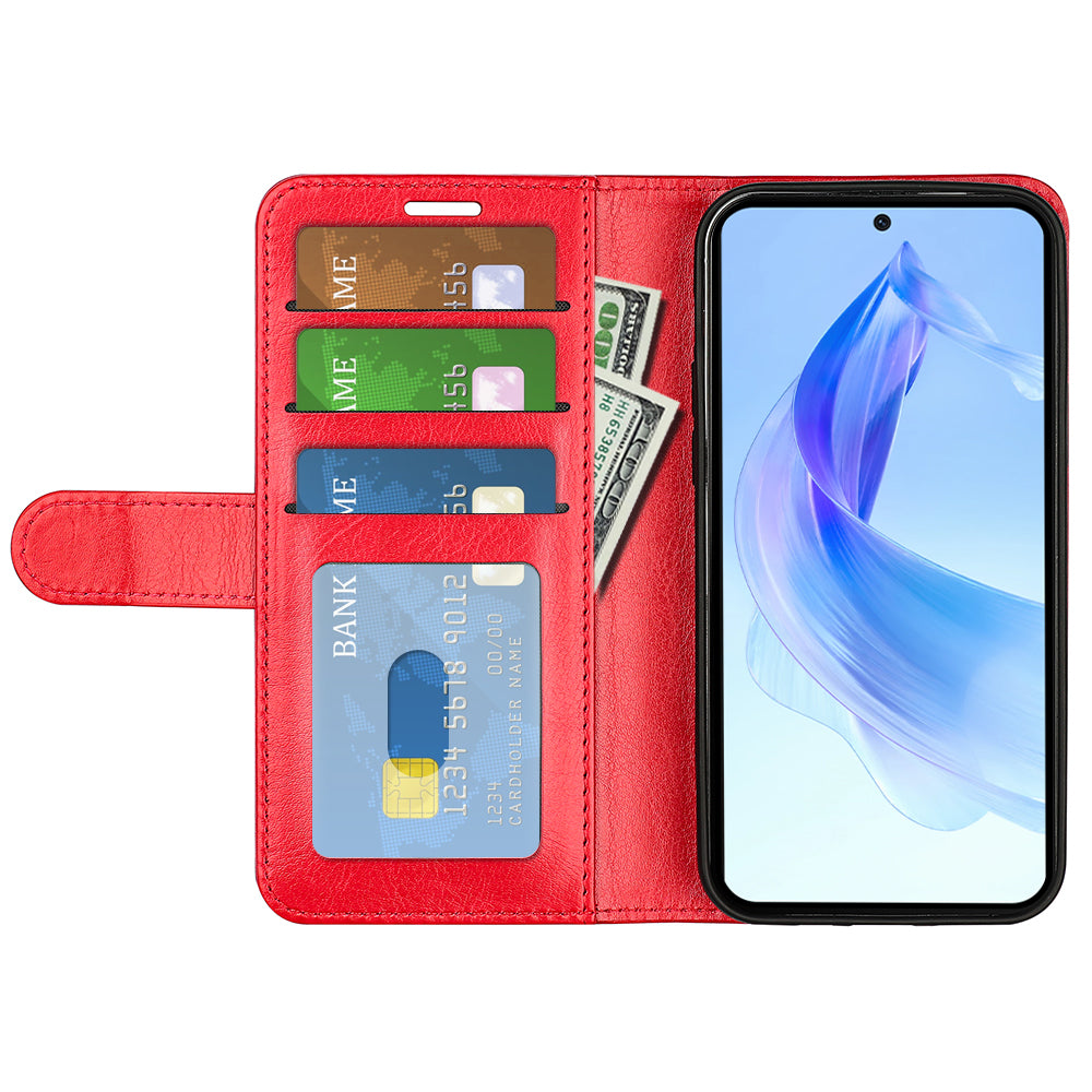For Honor 90 Lite 5G / X50i 5G Crazy Horse Texture Anti-scratch Phone Wallet Case PU Leather Stand Cover