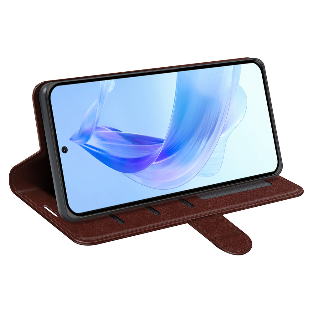 For Honor 90 Lite 5G / X50i 5G Crazy Horse Texture Anti-scratch Phone Wallet Case PU Leather Stand Cover