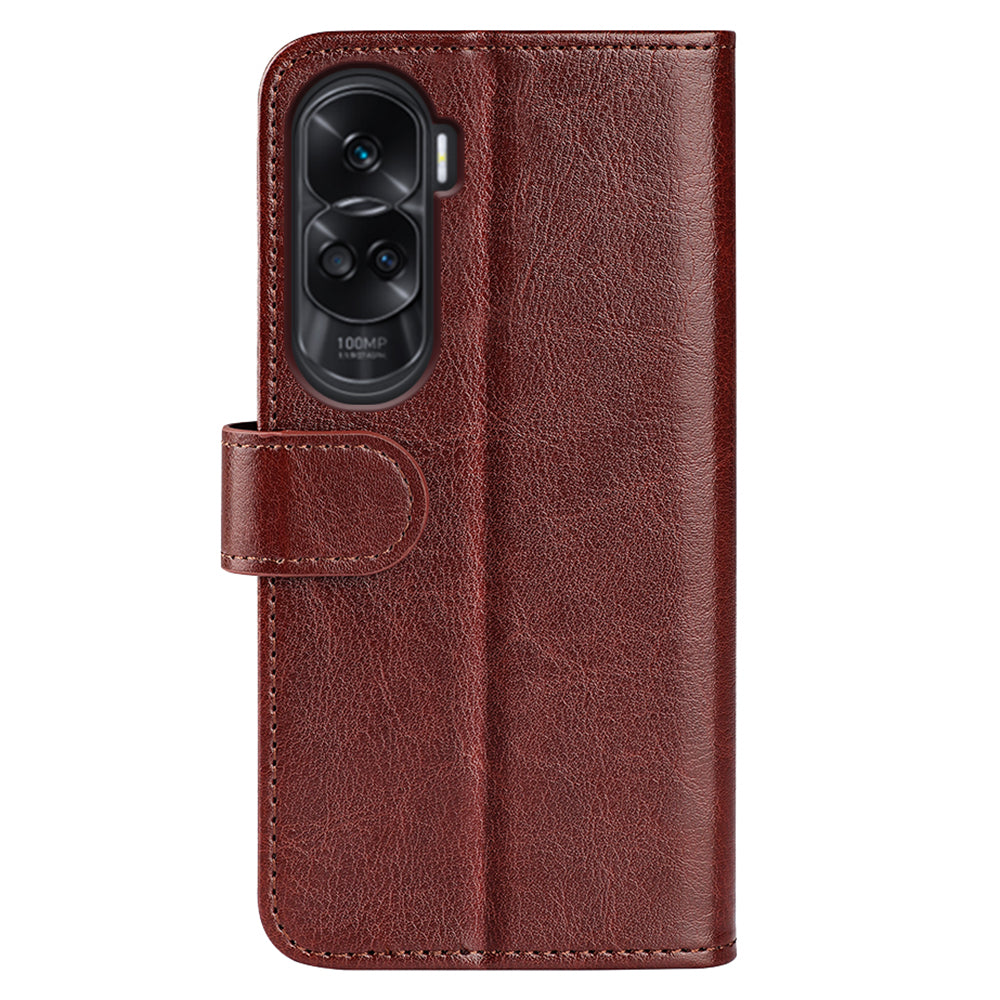 For Honor 90 Lite 5G / X50i 5G Crazy Horse Texture Anti-scratch Phone Wallet Case PU Leather Stand Cover