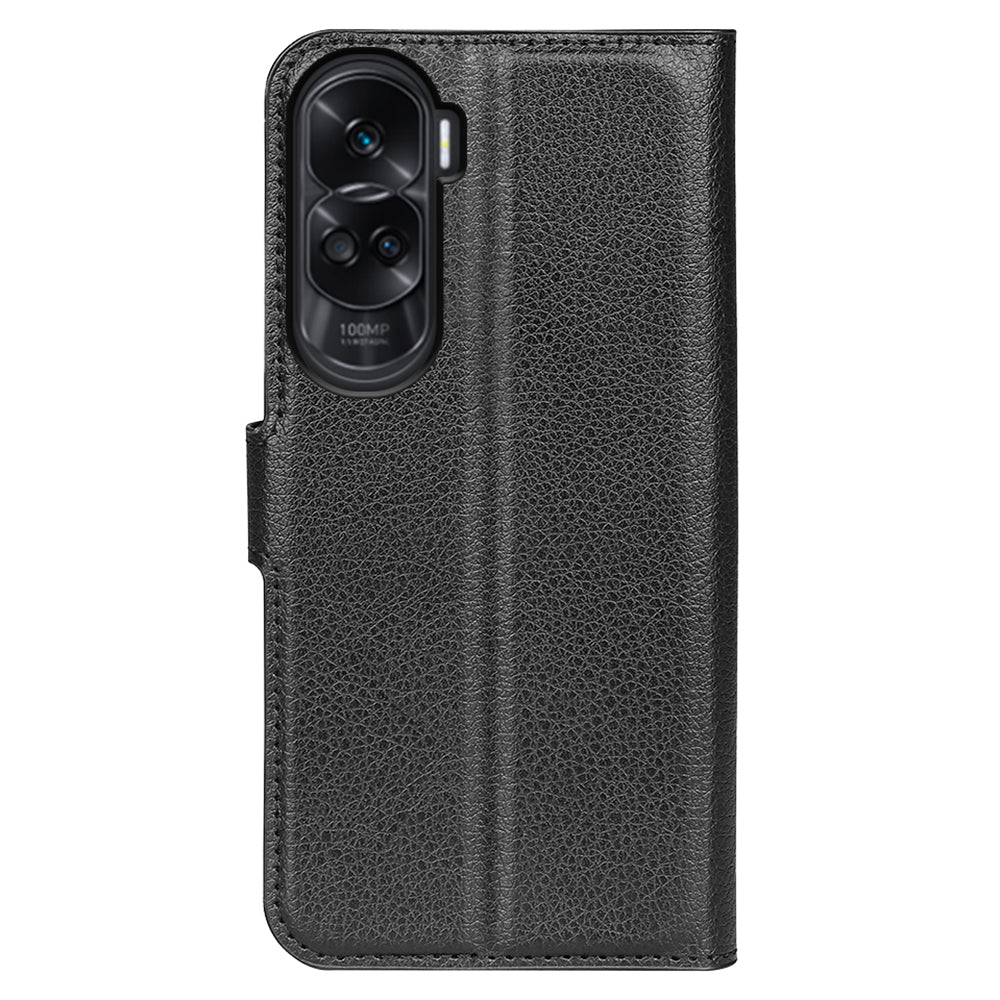 For Honor 90 Lite 5G / X50i 5G Anti-scratch Phone Stand Cover PU Leather Litchi Texture Wallet Case