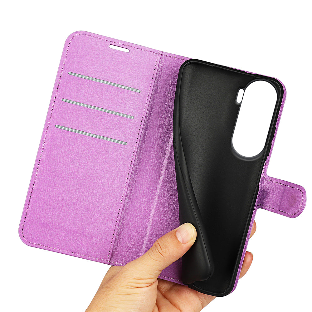 For Honor 90 Lite 5G / X50i 5G Anti-scratch Phone Stand Cover PU Leather Litchi Texture Wallet Case