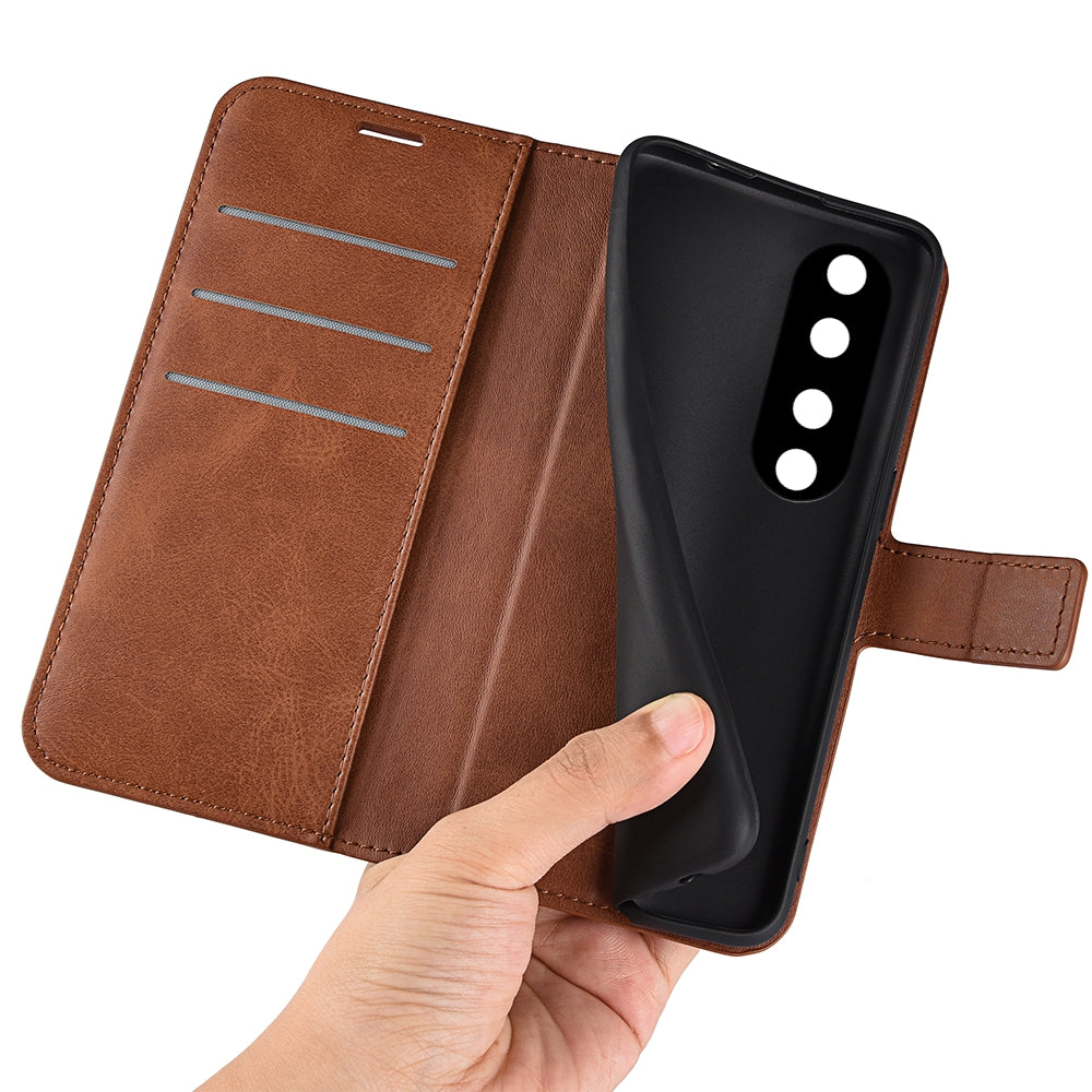For Honor 90 Pro Scratch Resistant PU Leather Wallet Stand Protective Case Calf Texture Phone Cover