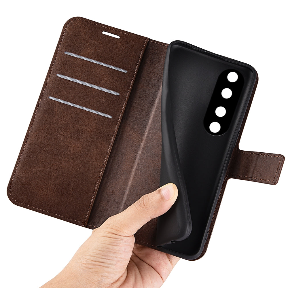 For Honor 90 Pro Scratch Resistant PU Leather Wallet Stand Protective Case Calf Texture Phone Cover