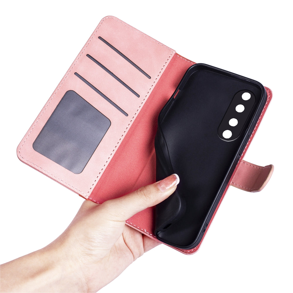 For Honor 90 Pro PU Leather Wallet Phone Cover Dual-color Splicing Anti-drop Stand Case
