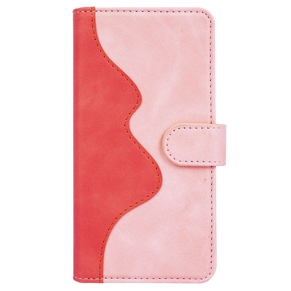 For Honor 90 Pro PU Leather Wallet Phone Cover Dual-color Splicing Anti-drop Stand Case