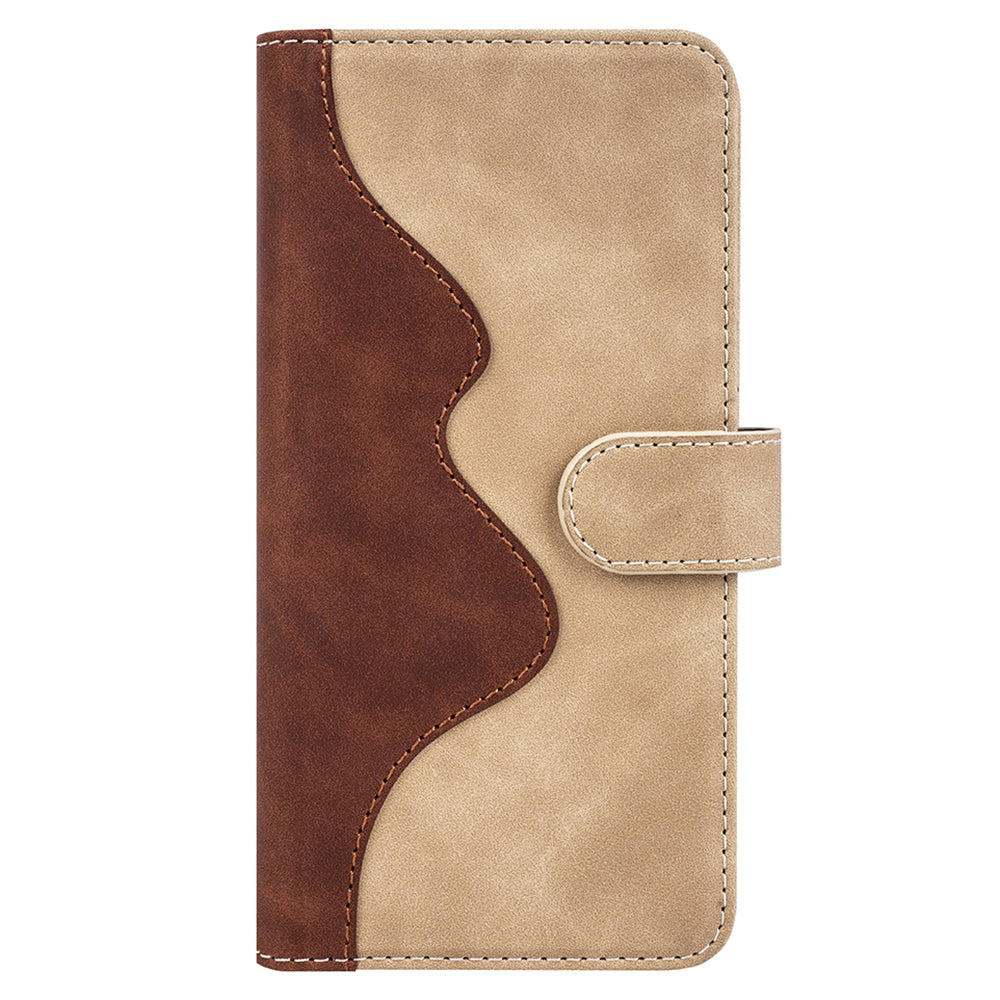 For Honor 90 Pro PU Leather Wallet Phone Cover Dual-color Splicing Anti-drop Stand Case