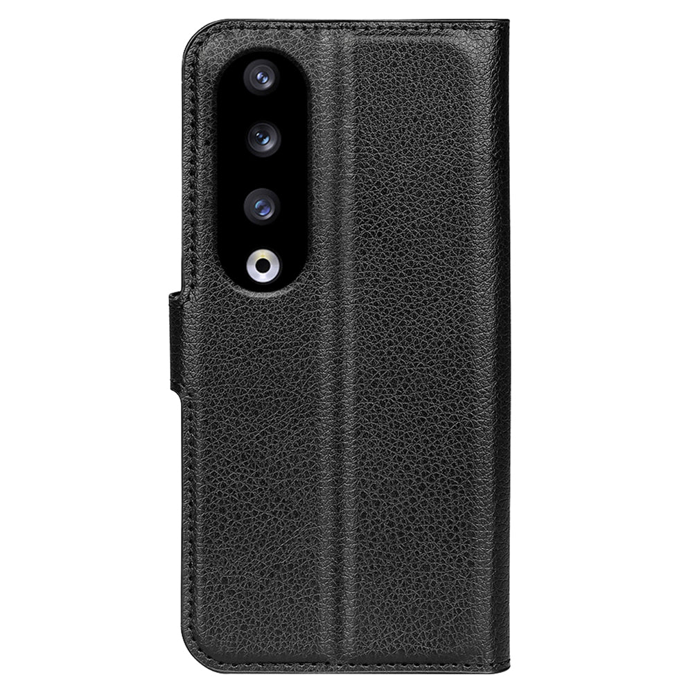For Honor 90 Pro Litchi Texture Wallet PU Leather Phone Case Shockproof Stand Cover