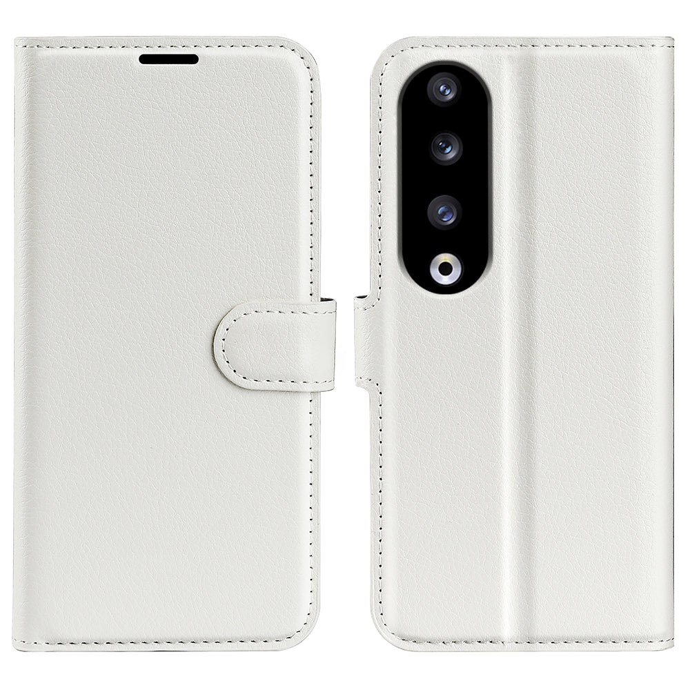 For Honor 90 Pro Litchi Texture Wallet PU Leather Phone Case Shockproof Stand Cover