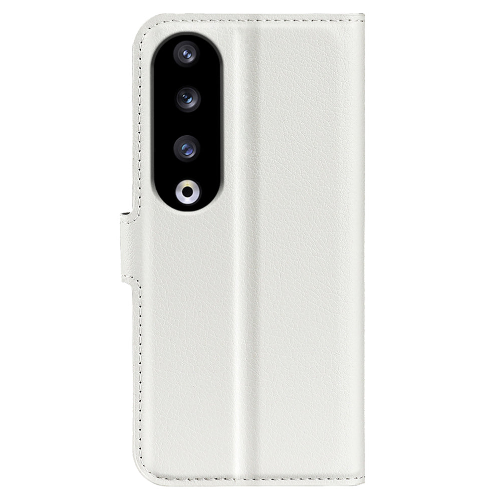 For Honor 90 Pro Litchi Texture Wallet PU Leather Phone Case Shockproof Stand Cover