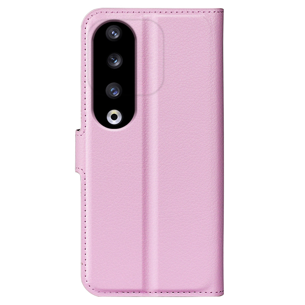 For Honor 90 Pro Litchi Texture Wallet PU Leather Phone Case Shockproof Stand Cover