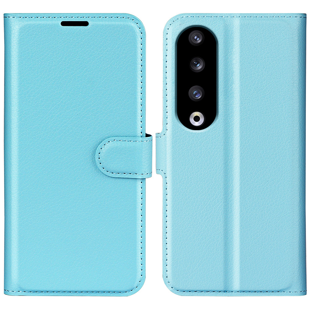 For Honor 90 Pro Litchi Texture Wallet PU Leather Phone Case Shockproof Stand Cover